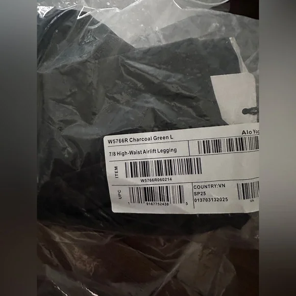 NWT ALO Yoga 7/8 High-Waist Airlift Legging in Charcoal Green - Picture 9 of 9